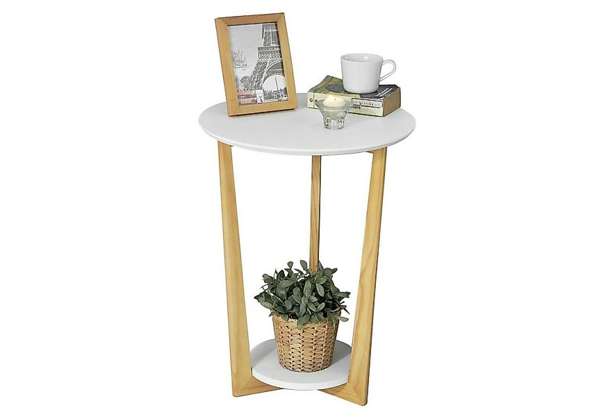 SoBuy Beistelltisch FBT52, Couchtisch Kaffeetisch Balkontisch mit 2 Ablagen günstig online kaufen