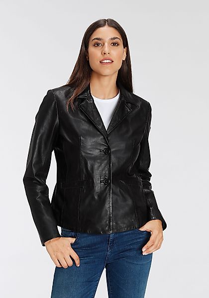 Mauritius Lederjacke Mya im modischem Blazer-Stil günstig online kaufen