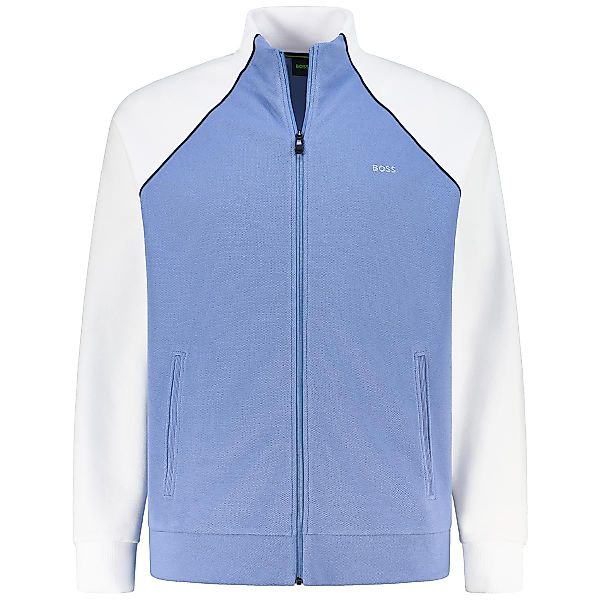 BOSS Sweatjacke in Two-Tone Optik, elastsich Farbe graublau Größe: 6XL günstig online kaufen