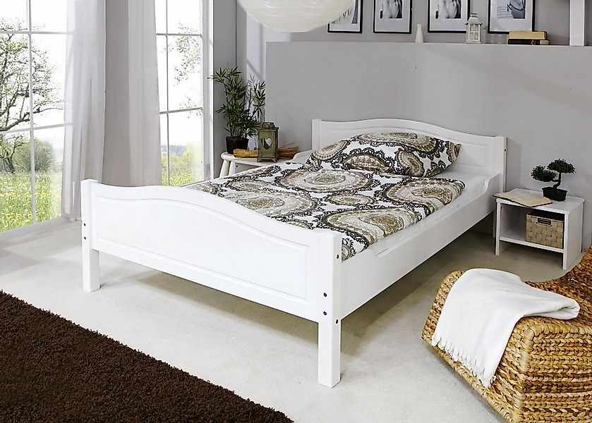 Ticaa Massivholzbett "Rita", Doppelbett, aus Kiefer Massivholz, inkl. Rollr günstig online kaufen