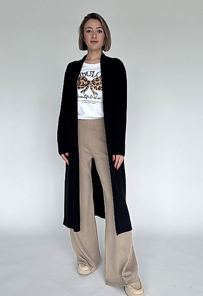 Zuckerwatte Strickmantel langer Strickmantel open front aus weichem Viskose günstig online kaufen