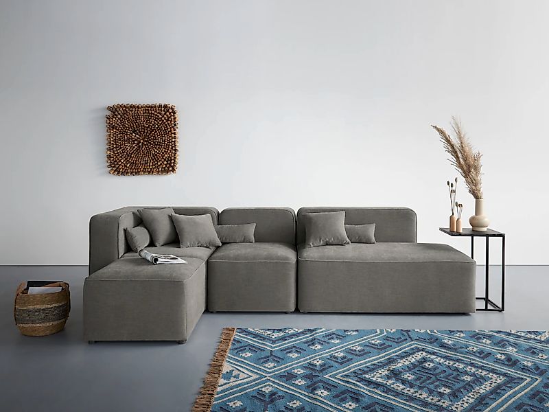 Home affaire Ecksofa "Sundstrup L-Form" Modulserie, individuelle Zusammenst günstig online kaufen