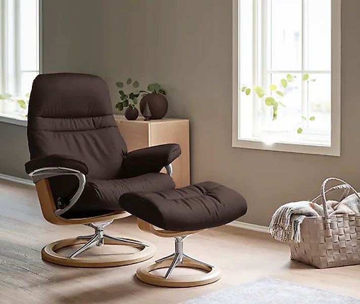 Stressless® Relaxsessel »Sunrise« Relaxsessel mit Hocker, mit Signature Bas günstig online kaufen