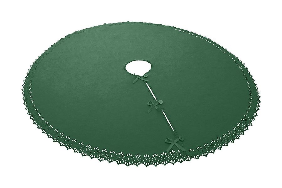 wometo Baumteppich Weihnachtsbaumdecke / Baumunterlage mit Knöpfen & Satin- günstig online kaufen