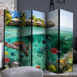 Paravent Südsee Motiv Unterwasserwelt Print Leinwand günstig online kaufen