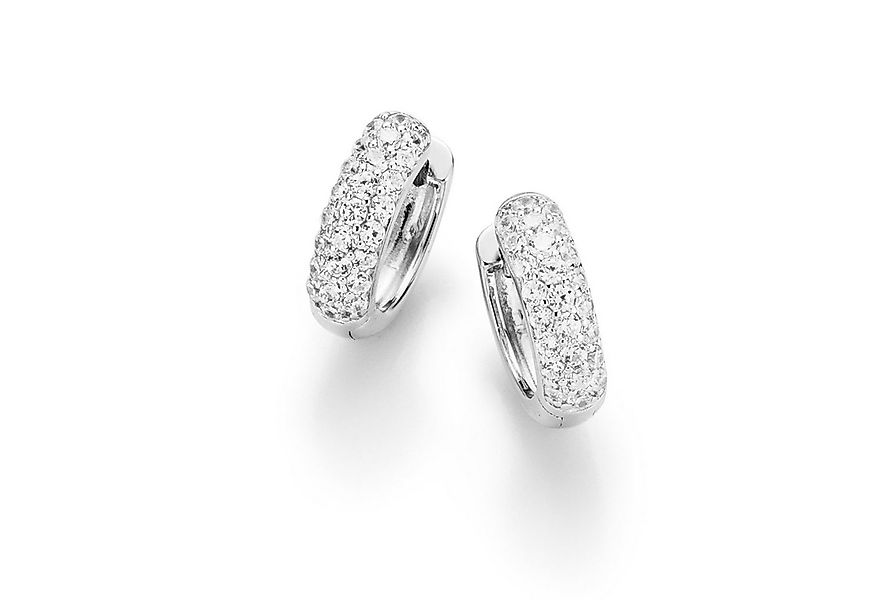 GIORGIO MARTELLO MILANO Paar Creolen mit Zirkonia Steinen, Silber 925 günstig online kaufen