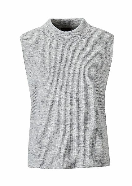 GOLDNER Rundhalspullover "Kurzgröße Edler Rippstrick Pullunder, Stehkragen" günstig online kaufen