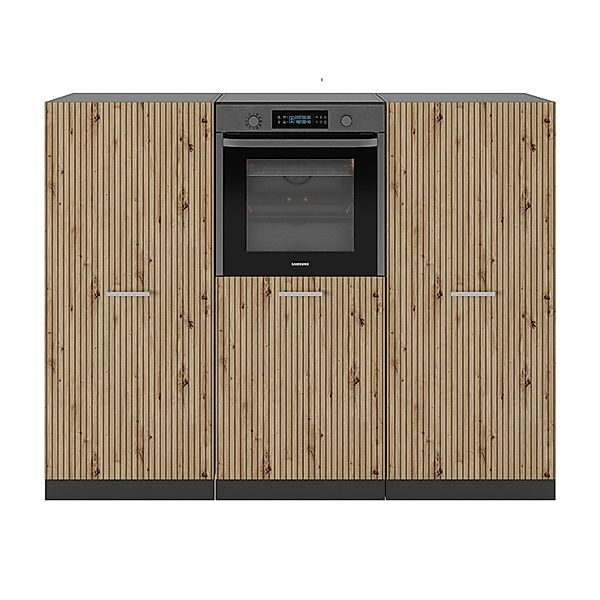 Vicco R-Line Küchenblock Artisan Eiche/Anthrazit 180 cm ohne Arbeitsplatte günstig online kaufen