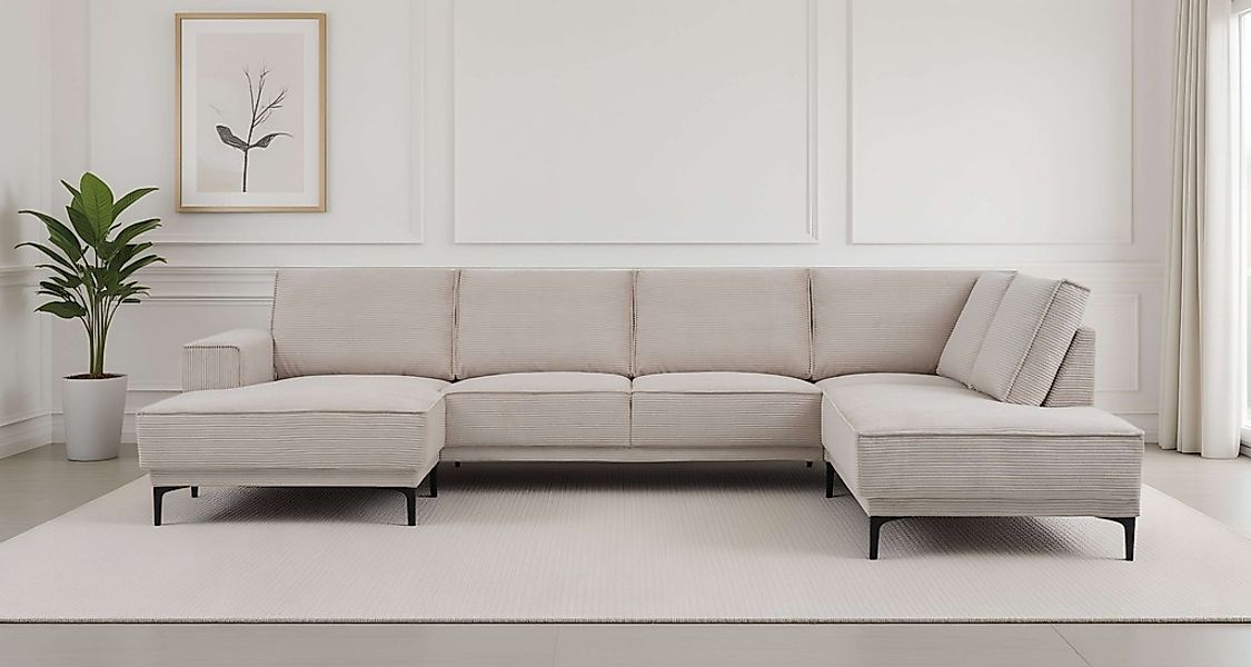 OTTO home Wohnlandschaft "XXL Sofa Oland, Struktur, Flachgewebe, Luxus-Micr günstig online kaufen