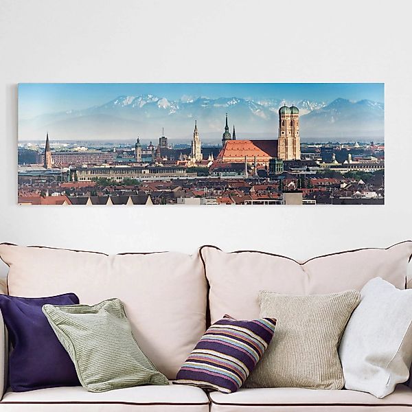Leinwandbild München - Panorama München günstig online kaufen