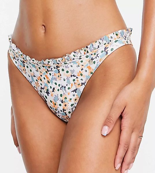 Only – Exklusive Bikinihose mit Blumenmuster und Rüschendetail, Kombiteil-M günstig online kaufen