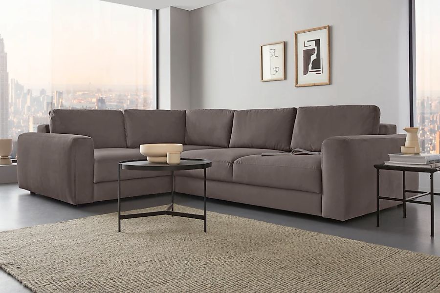 Home affaire Ecksofa "Bloomfield, Breite 304cm, Mega Polsterecke mit viel P günstig online kaufen