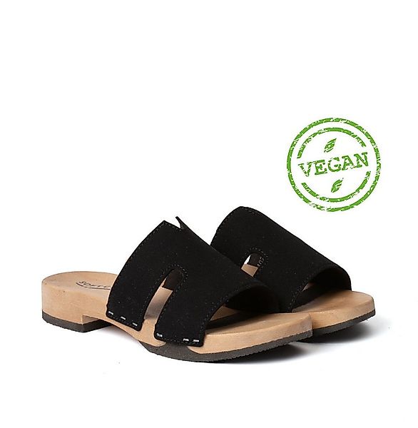 Softclox BLIDA vegan Velourseffekt schwarz (hazelnut) Pantolette günstig online kaufen
