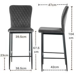 JYMTOM Barhocker mit Rückenlehne, Samt Polster günstig online kaufen