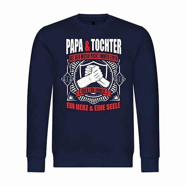 deinshirt Rundhalspullover Herren Pullover Papa und Tochter ein Herz und ei günstig online kaufen