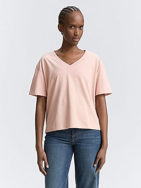 TOM TAILOR Denim T-Shirt Boxy Fit T-Shirt mit V-Ausschnitt günstig online kaufen