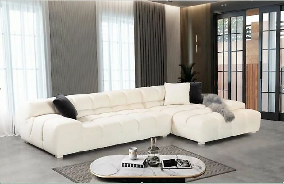 JVmoebel Sofa Weißes L-Form Sofa: Zeitlose Eleganz für Ihr Wohnzimmer EX-Br günstig online kaufen