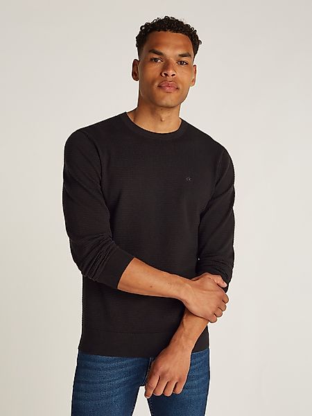 Calvin Klein Rundhalspullover WAFFLE TEXTURE CN günstig online kaufen