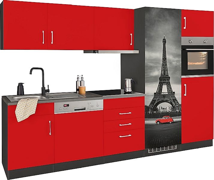 KOCHSTATION Küchenzeile "KS-Paris" mit E-Geräten, Breite 290 cm günstig online kaufen
