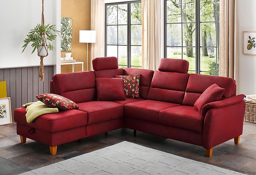 Home affaire Ecksofa Palmera L-Form, Federkern, günstig online kaufen