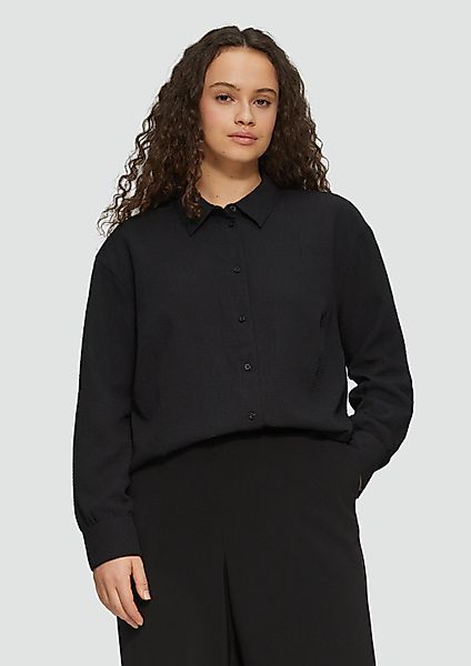 s.Oliver Langarmbluse Bluse Strukturierte Hemdbluse mit günstig online kaufen