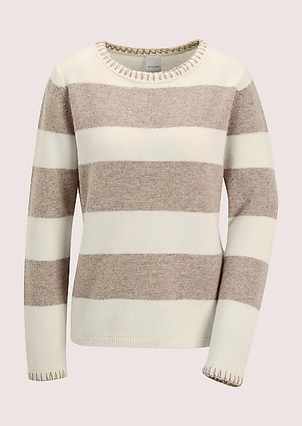 MADELEINE Longpullover "Strickpullover Luxuriöser Wollpullover im Blockstre günstig online kaufen