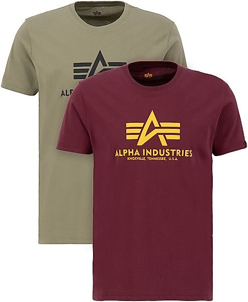 Alpha Industries Rundhalsshirt Basic T 2 Pack (Set, 2-tlg) günstig online kaufen