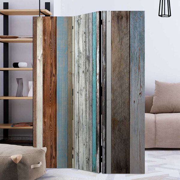 Raumtrenner in Bretterwand Optik Shabby Chic Stil günstig online kaufen