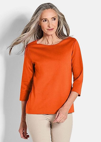 GOLDNER Print-Shirt Basic Shirt mit U-Boot-Ausschnitt Baumwollshirt im klas günstig online kaufen