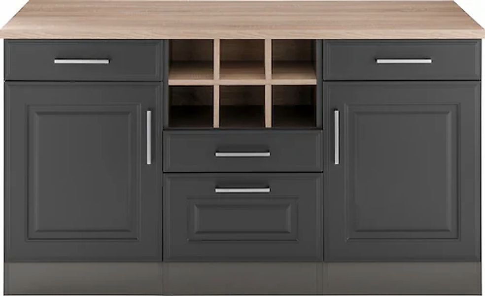 KOCHSTATION Unterschrank »KS-Stockholm« 150 cm breit, hochwertige MDF-Front günstig online kaufen