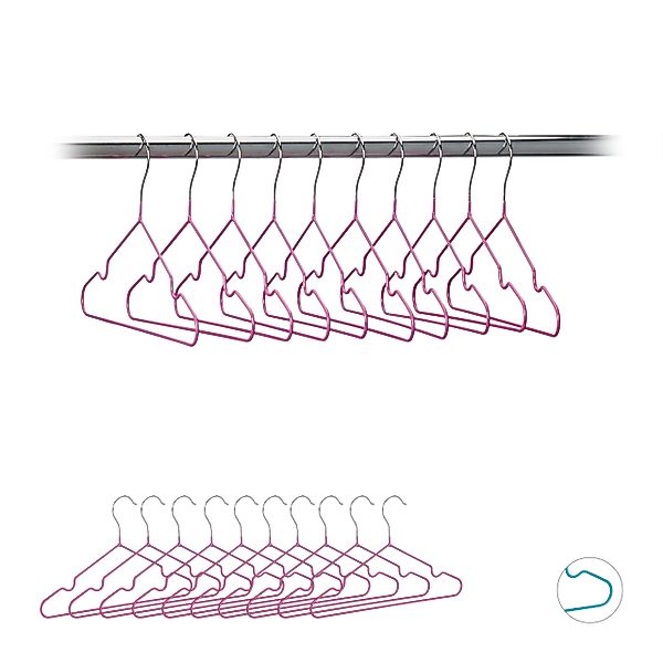 relaxdays Kleiderbügel Kinderkleiderbügel 20er Set, Pink günstig online kaufen