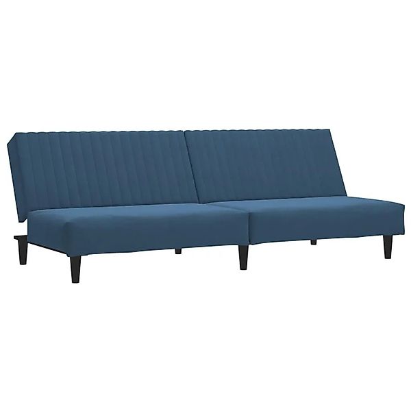 vidaXL Schlafsofa 2-Sitzer Blau Samt 375925 günstig online kaufen