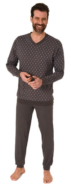Normann Pyjama Herren Frottee Schlafanzug lang, günstig online kaufen