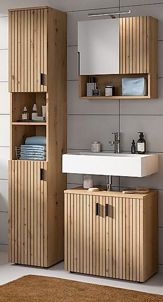 Inn.Furn Badmöbel-Set Livia, (Badezimmer in Eiche Artisan, 3-teilig, 105 x günstig online kaufen