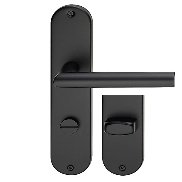 MeinTürgriff Drückergarnitur Liverpool Edelstahl Schwarz Renovierungsschild günstig online kaufen