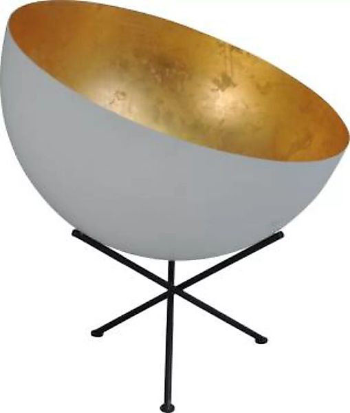 Stehlampe Weiß Gold Ø60cm H:70cm Dreibein LARINO günstig online kaufen