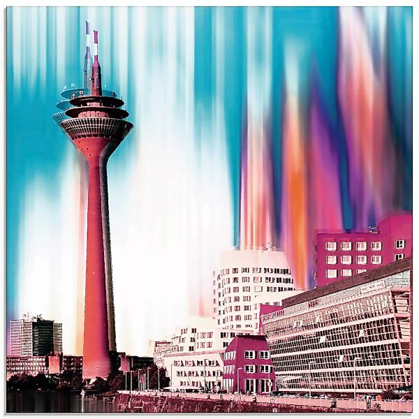 Artland Glasbild »Düsseldorf Skyline Collage I«, Deutschland, (1 St.), in v günstig online kaufen