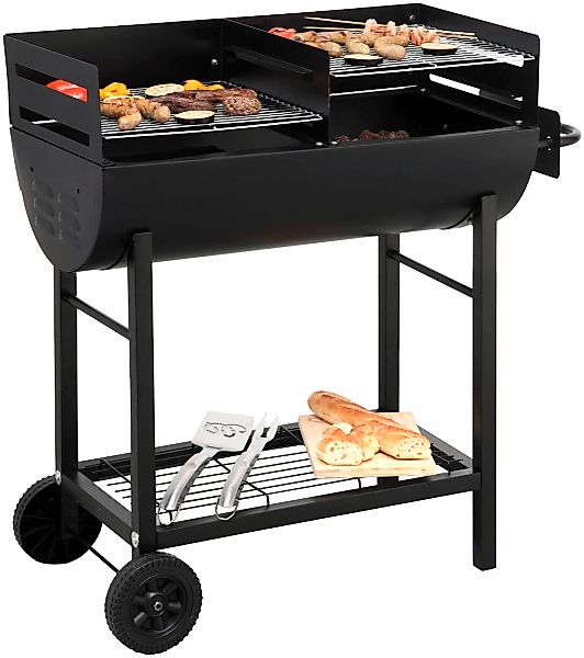 Tepro Holzkohlegrill "Grillfass Detroit" BxTxH: 94x43x92 cm günstig online kaufen