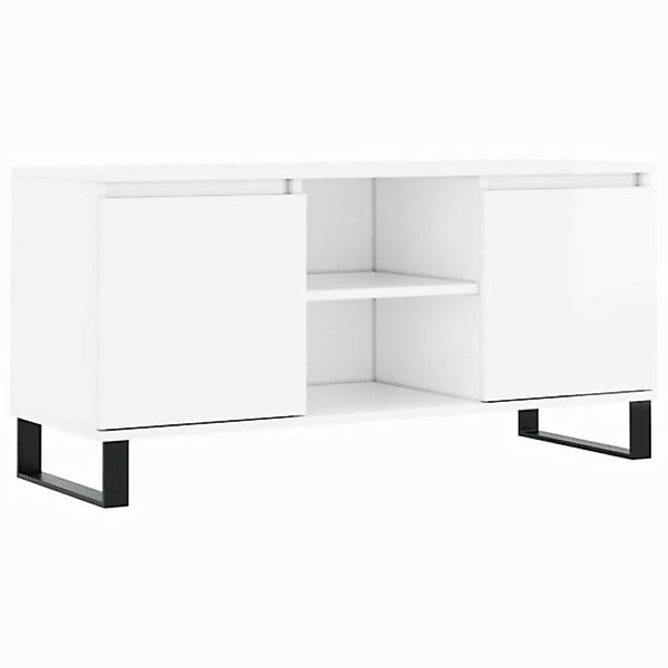 vidaXL TV-Schrank TV-Schrank Hochglanz-Weiß 104x35x50 cm Holzwerkstoff (1-S günstig online kaufen