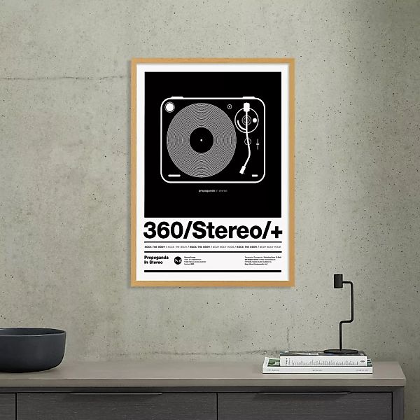 Stereo Poster gerahmter Kunstdruck (A3) - MADE.com günstig online kaufen
