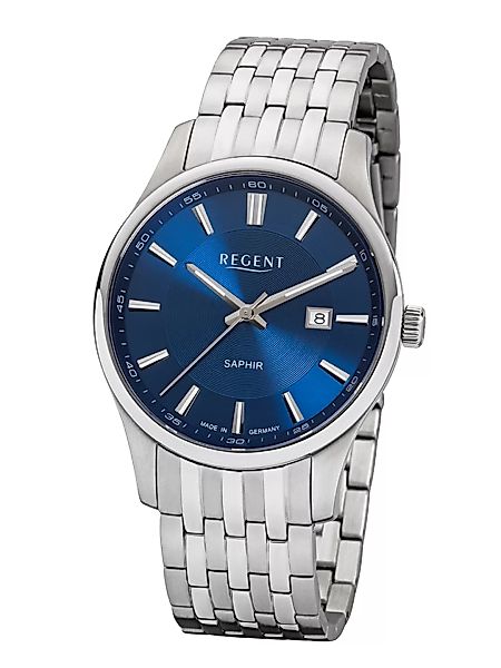 Regent Armbanduhr Edelstahl blau GM-1627 Herrenuhr günstig online kaufen