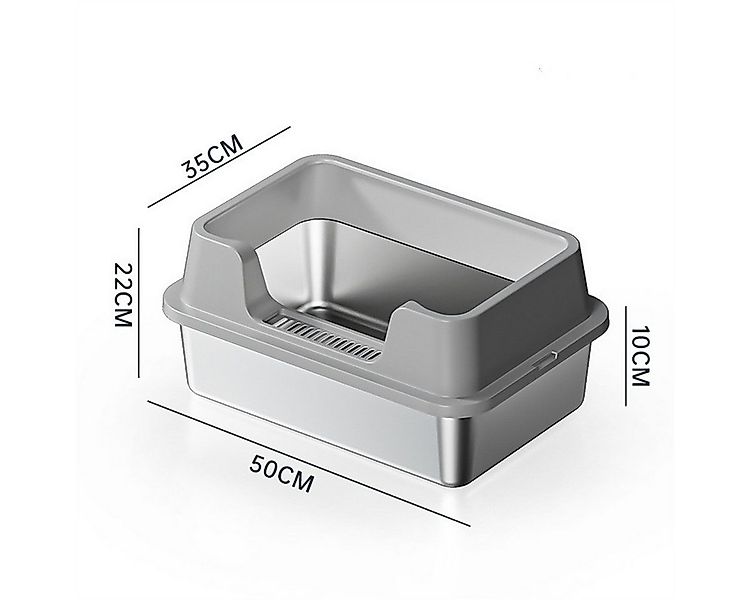 GarveeMore Katzentoilette Geschlossene Edelstahl Katze Müll Box mit Deckel günstig online kaufen