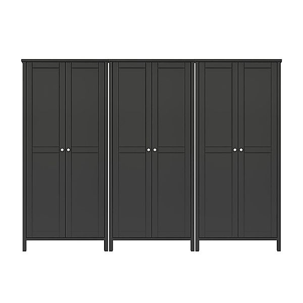 ebuy24 Tromsø Kleiderschrank 6 Türen Kaffeefarben günstig online kaufen