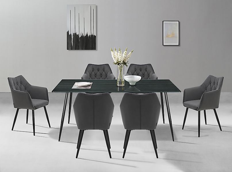 Home affaire Esstisch »Turah, TOPSELLER!«, (Tisch, Esstisch), mit Glasplatt günstig online kaufen