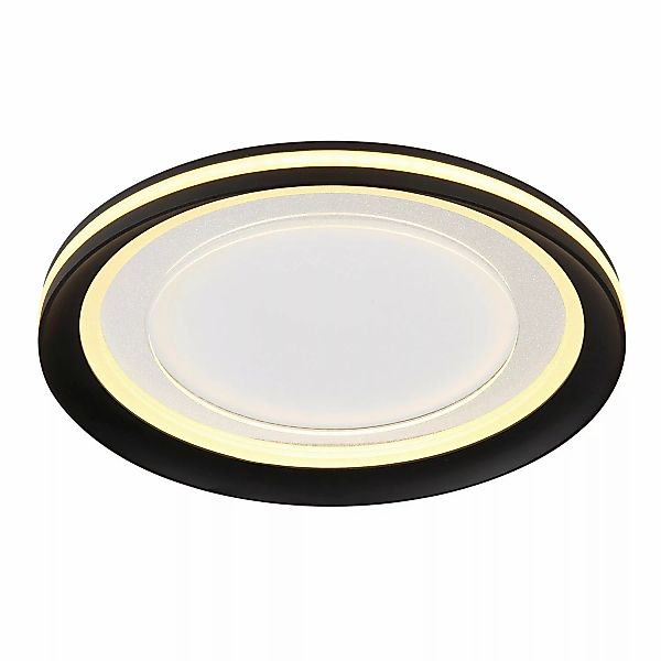 Globo LED-Deckenleuchte Clarino Schwarz Weiß Ø 30 cm günstig online kaufen