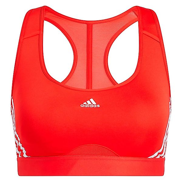 Adidas Power Ms 3 Stripes Sport-bh L Vivid Red / White günstig online kaufen