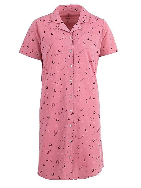 zeitlos Nachthemd Nachthemd Kurzarm Mond Knopfleiste durchgehend günstig online kaufen
