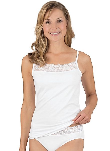 Trigema Unterhemd "TRIGEMA Spaghettiträger Unterhemd mit Spitze" 1 Stk. tlg günstig online kaufen