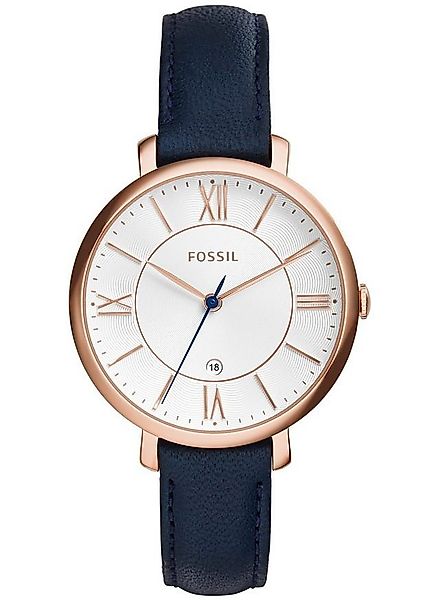 Fossil Quarzuhr JACQUELINE ES3843, Armbanduhr, Damenuhr, Datum, analog, Led günstig online kaufen