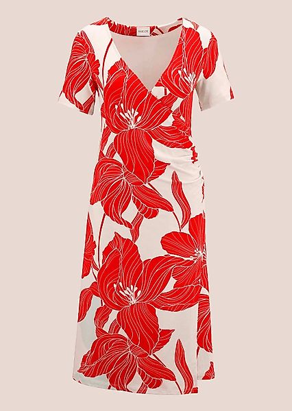 MADELEINE Jerseykleid "Jerseykleid Kleid in Wickel-Optik mit großem Blütenp günstig online kaufen